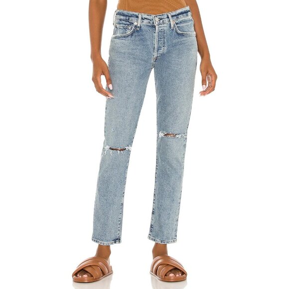 NWT Citizens of Humanity Emerson in Freeport Destroy Slim Boyfriend Jeans 24 - Picture 8 of 10